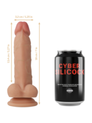CYBER SILICOCK - STRAP-ON JUDE SILICONE LIQUIDE AVEC 3 ANNEAUX GRATUITS 18 CM -O- 3.2 CM