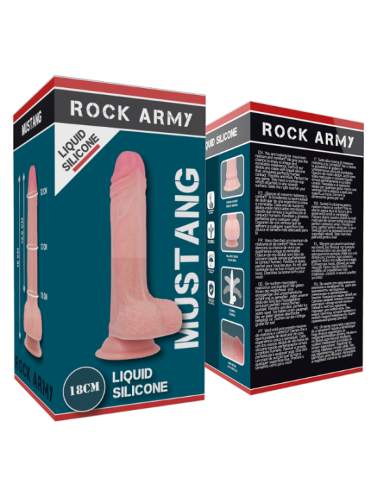 ROCKARMY - HARNAIS + SILICONE LIQUIDE PREMIUM MUSTANG REALISTIC 18 CM -O- 4.14 CM
