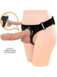 PRETTY LOVE - SLIP HARNAIS HARNAIS UNIVERSEL AVEC GODE JERRY 21,8 CM NATUREL