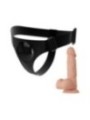 PRETTY LOVE - SLIP HARNAIS HARNAIS UNIVERSEL AVEC GODE JERRY 21,8 CM NATUREL