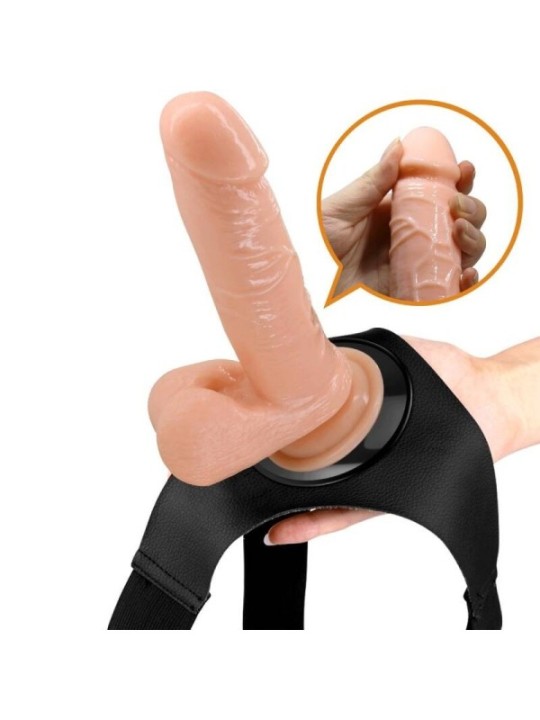 PRETTY LOVE - HARNAIS SLIPS HARNAIS UNIVERSEL AVEC GODE TOM 20 CM NATUREL