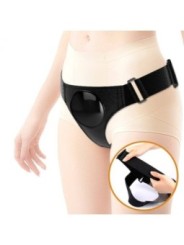 PRETTY LOVE - HARNAIS SLIPS HARNAIS UNIVERSEL AVEC GODE TOM 20 CM NATUREL