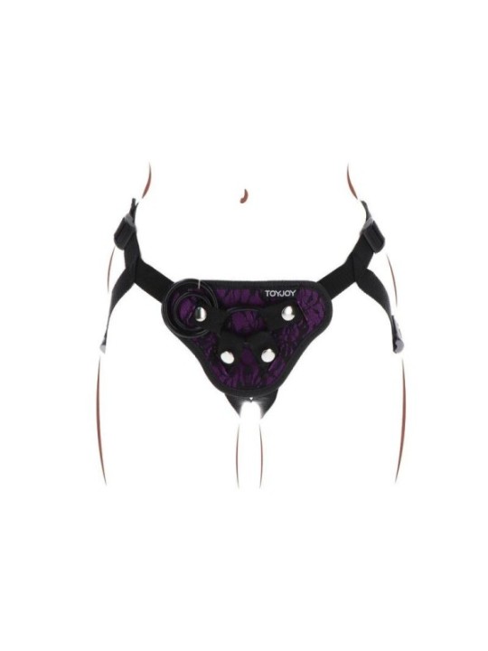 GET REAL - HARNAIS EN DENTELLE  STRAP-ON VIOLET