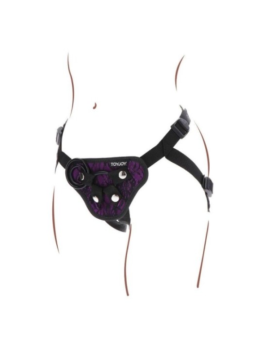 GET REAL - HARNAIS EN DENTELLE  STRAP-ON VIOLET