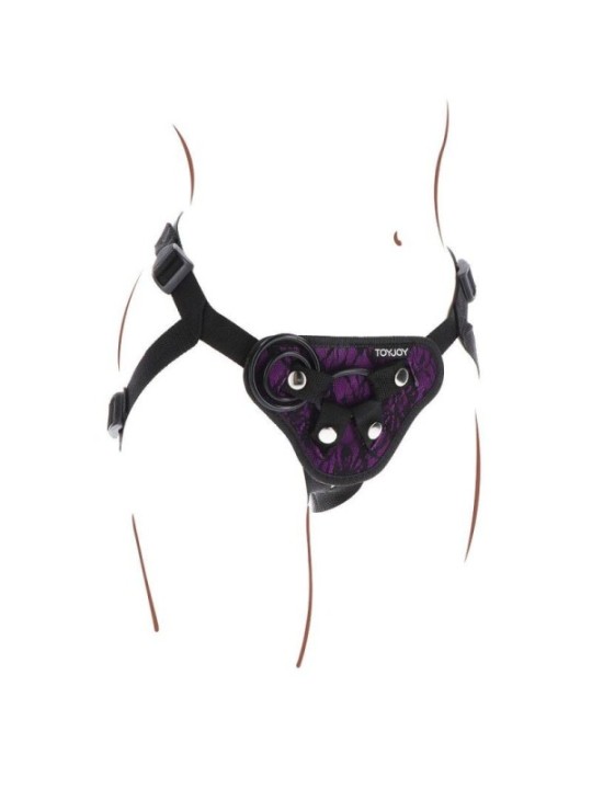GET REAL - HARNAIS EN DENTELLE  STRAP-ON VIOLET