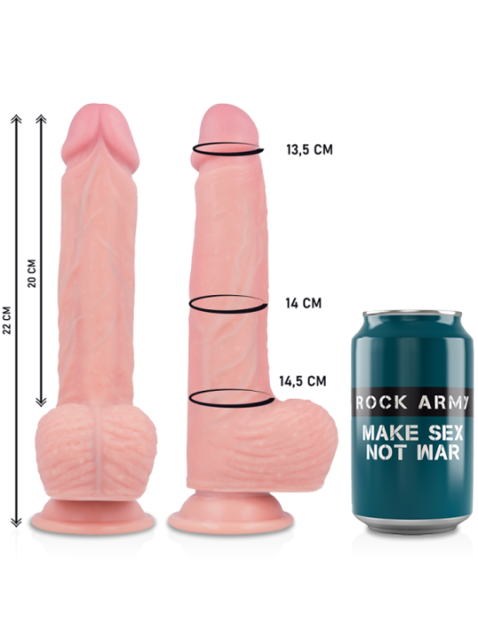 ROCKARMY - HARNAIS + VIBRATEUR SILICONE LIQUIDE PREMIUM TÉLÉCOMMANDE APACHE 20.5 CM -O- 4.62 CM