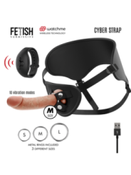 FETISH SUBMISSIVE CYBER STRAP - HARNAIS AVEC TÉLÉCOMMANDE DILDO WATCHME M TECHNOLOGIE
