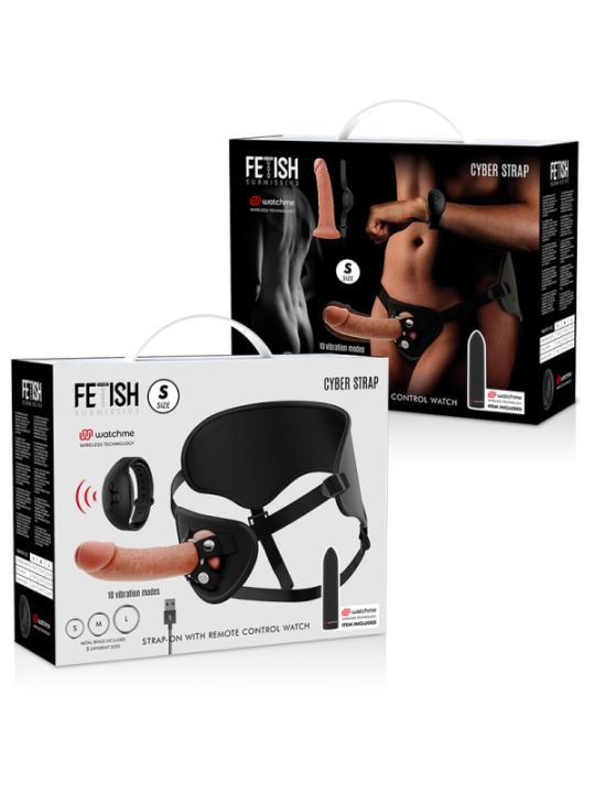 FETISH SUBMISSIVE CYBER STRAP - HARNAIS AVEC GODE ET TÉLÉCOMMANDE BULLET TECHNOLOGIE WATCHME S