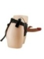 PRETTY LOVE - MARION HARNAIS SLIP UNIVERSEL AVEC DILDO VIBRANT 19 CM MARRON