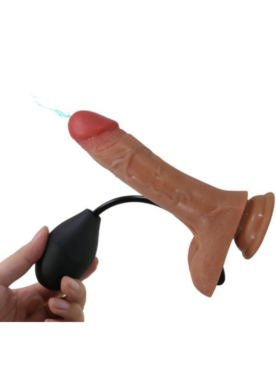 PRETTY LOVE - SLIP HARNAIS UNIVERSEL AVEC GODE VIBRANT ET SQUIRTING 15,5 CM MULATO