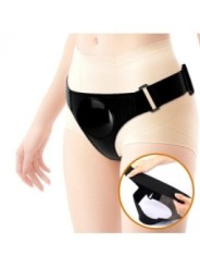 PRETTY LOVE - SLIP HARNAIS UNIVERSEL AVEC GODE VIBRANT ET SQUIRTING 15,5 CM MULATO