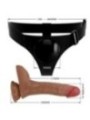 PRETTY LOVE - SLIP HARNAIS UNIVERSEL AVEC GODE VIBRANT ET SQUIRTING 15,5 CM MULATO
