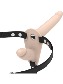 FETISH SUBMISSIVE HARNESS - VIBRATEUR FLESH UP DOUBLE PÉNÉTRATION