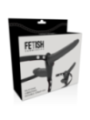 FETISH SUBMISSIVE HARNESS - VIBRATEUR NOIR DOUBLE PÉNÉTRATION