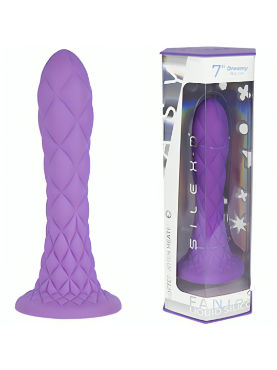 SILEXD - DREAMY DILDO FANTASY SILICONE LIQUIDE THERMORÉACTIF VIOLET 18,5 CM