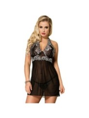 SUBBLIME - BABYDOLL WHITE FLORAL LACES NOIR S / M