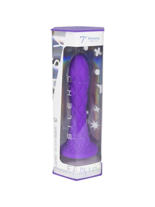 SILEXD - DREAMY DILDO FANTASY SILICONE LIQUIDE THERMORÉACTIF VIOLET 18,5 CM