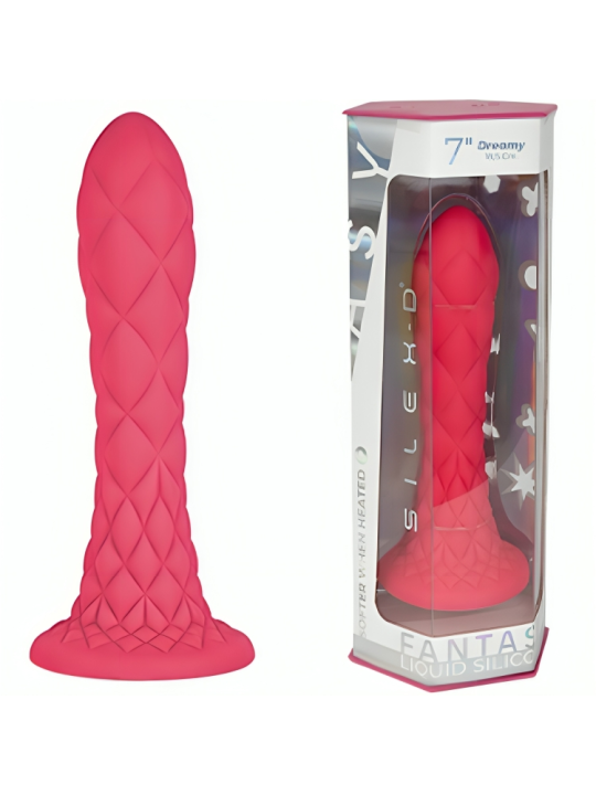 SILEXD - DREAMY DILDO FANTASY SILICONE LIQUIDE THERMOREACTIF FUCHSIA 18,5 CM