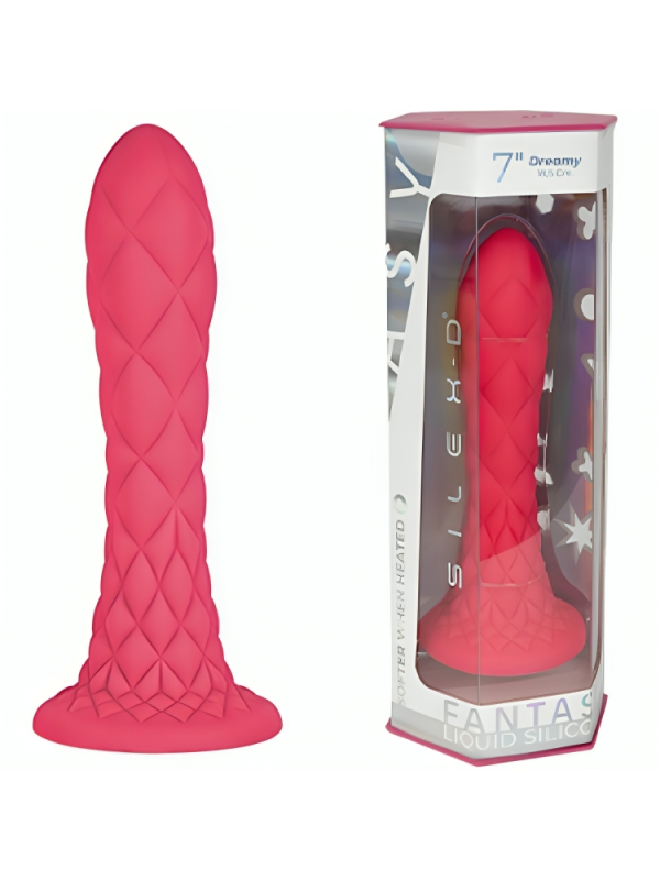 SILEXD - DREAMY DILDO FANTASY SILICONE LIQUIDE THERMOREACTIF FUCHSIA 18,5 CM