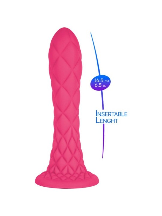 SILEXD - DREAMY DILDO FANTASY SILICONE LIQUIDE THERMOREACTIF FUCHSIA 18,5 CM