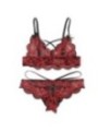 SUBBLIME - SET ENSEMBLE DEUX PIÈCES TOP ET CULOTTE EN DENTELLE S/M