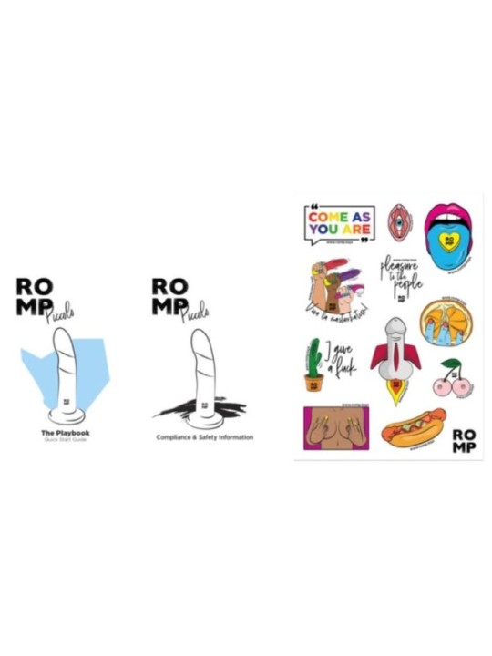 ROMP - PICCOLO GODEMICHET EN SILICONE AVEC VENTOUSE TRICOLORE 14 CM