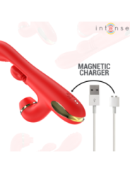 INTENSE - STIMULATEUR DE CLITORIS MULTIFONCTION KATY 4 TÊTES INTERCHANGEABLES ROUGE