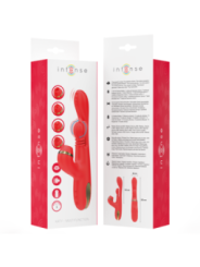 INTENSE - STIMULATEUR DE CLITORIS MULTIFONCTION KATY 4 TÊTES INTERCHANGEABLES ROUGE
