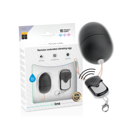 ONLINE - OEUF VIBRANT TÉLÉCOMMANDE S NOIR