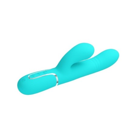 PRETTY LOVE - VIBRATEUR MULTIFONCTION G-SPOT VERT AQUA
