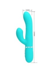 PRETTY LOVE - VIBRATEUR MULTIFONCTION G-SPOT VERT AQUA