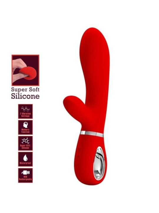 PRETTY LOVE - VIBRATEUR MULTIFONCTION G-SPOT THOMAS ROUGE