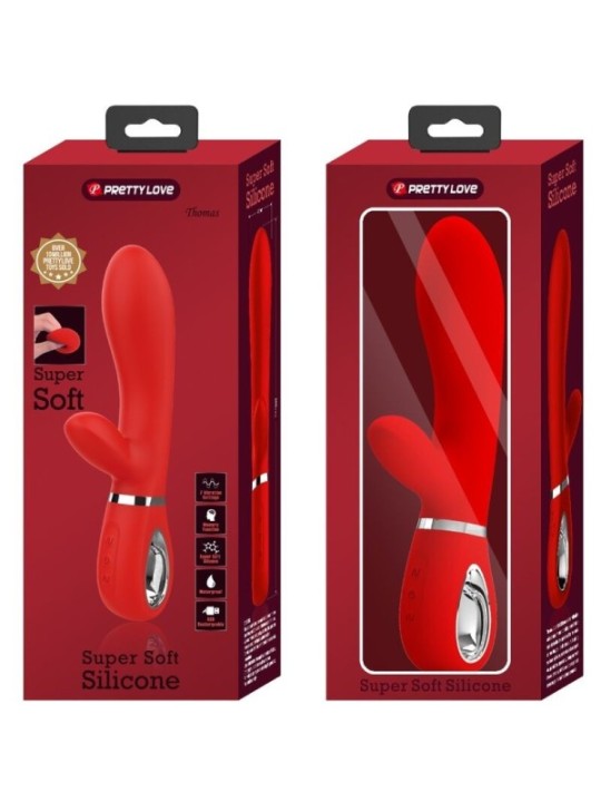PRETTY LOVE - VIBRATEUR MULTIFONCTION G-SPOT THOMAS ROUGE