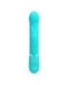 PRETTY LOVE - VIBRATEUR COALE RABBIT PERLES VERT AQUA