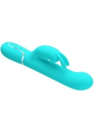 PRETTY LOVE - VIBRATEUR COALE RABBIT PERLES VERT AQUA
