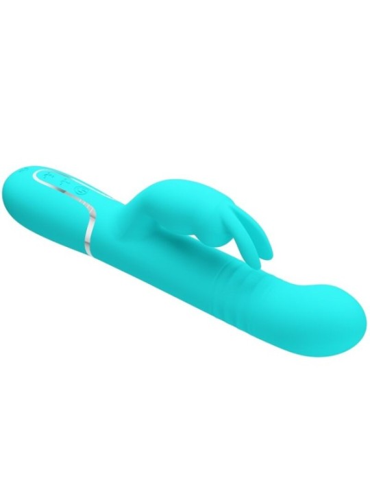 PRETTY LOVE - VIBRATEUR COALE RABBIT PERLES VERT AQUA