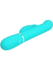 PRETTY LOVE - VIBRATEUR COALE RABBIT PERLES VERT AQUA