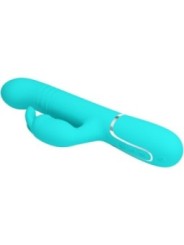 PRETTY LOVE - VIBRATEUR COALE RABBIT PERLES VERT AQUA