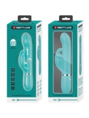 PRETTY LOVE - VIBRATEUR COALE RABBIT PERLES VERT AQUA