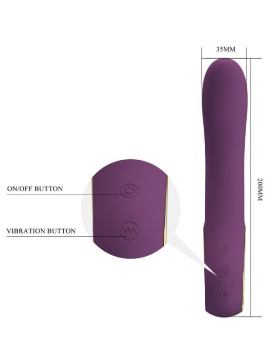 PRETTY LOVE - ETHAN VIBRATEUR RECHARGEABLE VIOLET