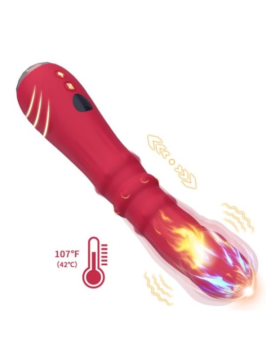 ARMONY - DILDO VIBRATEUR POINT A THERMO-RÉGLABLE ROUGE