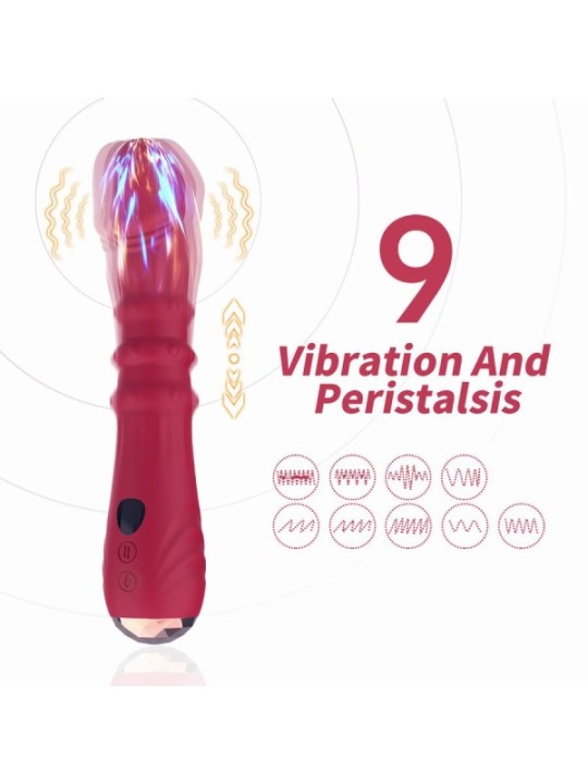 ARMONY - DILDO VIBRATEUR POINT A THERMO-RÉGLABLE ROUGE