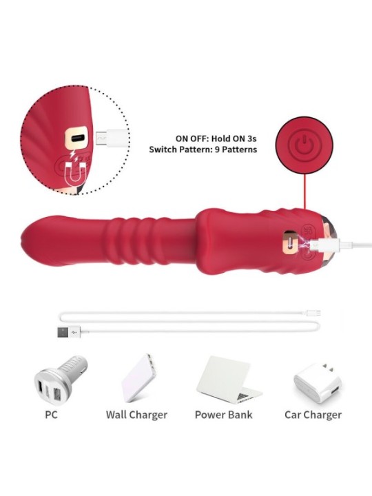 ARMONY - POINT A DILDO VIBRATEUR STIMULANT ROUGE